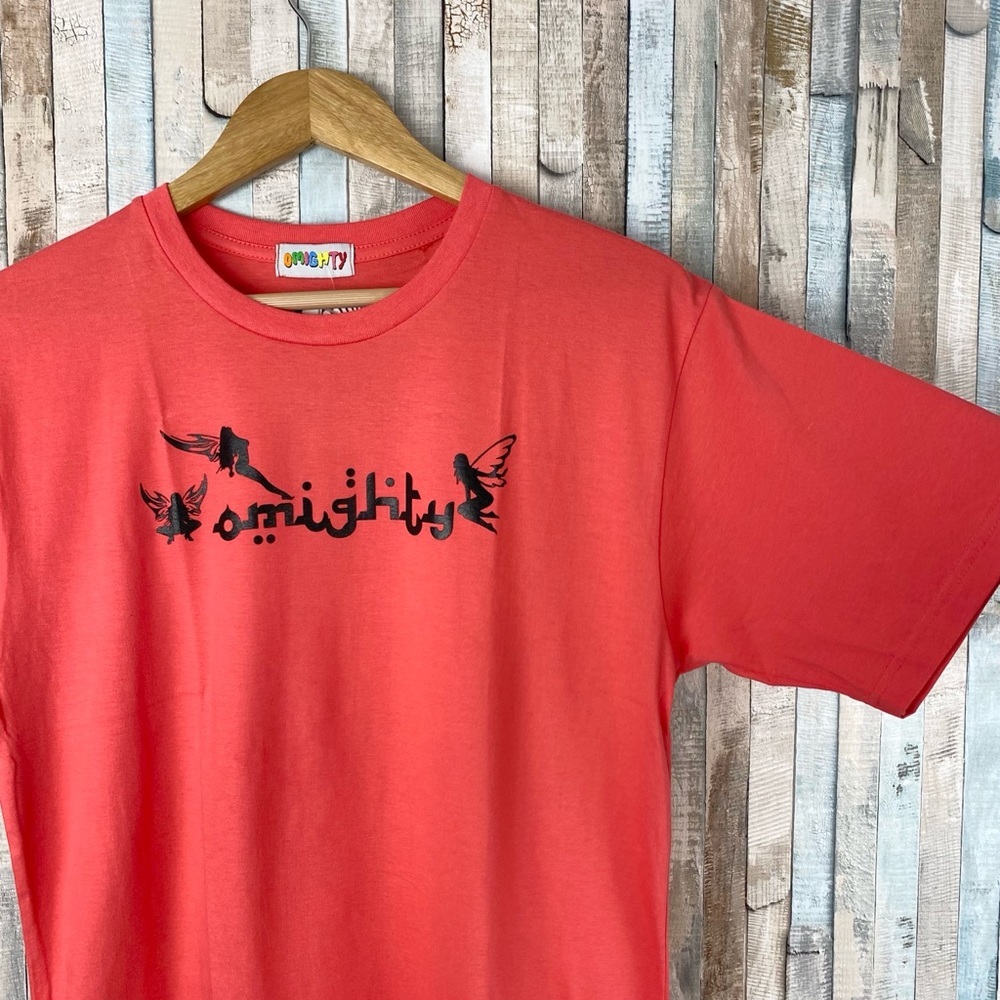 New O-Mighty‎ M Unisex Salmon Fairyland T-Shirt Top